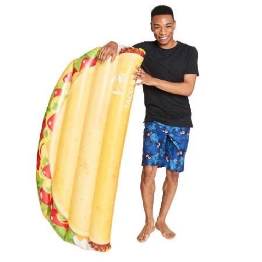 New TACO BELL Crunchy Taco Supreme Inflatable Pool Float 29" X 57"